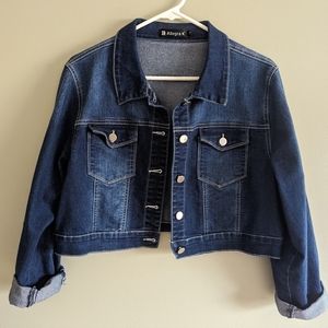 Plus Cropped Denim Jacket